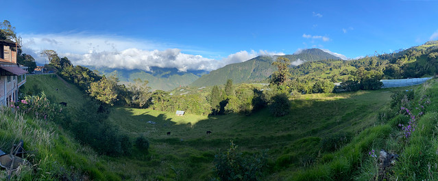 La Casa del Árbol at 2,660 meters (8,727 feet) above sea level, Baños, the Central Highlands, Ecuador.
