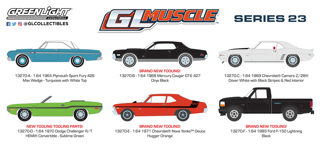 13270 - 1-64 GL Muscle 23 - Group (Flat,High Res) | GreenLight ...