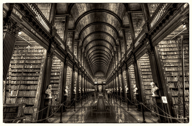 Dublin IR - The Long Room Of The Old Library At Trinity College 04