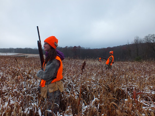 Photo of young hunters in the field