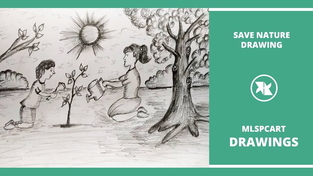 Save Earth Poster Drawing // Van Mahotsav Pencil Drawing // Save Nature  Drawing // Pencil Art | Poster drawing, Nature drawing, Drawings