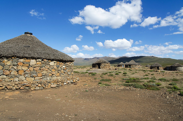 Basotho people village (Sekiring, Lesotho)