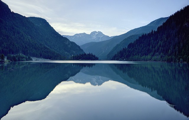 Tranquil morning in the Swiss Alps