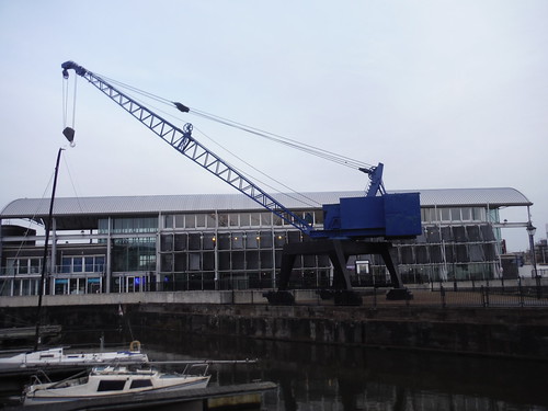 Historic Harbour Crane and Techniquest Building, Mermaid Quay SWC Short Walk 30 - Cardiff Bay (Wales Coast Path) [Cardiff Bay Trail Option]
