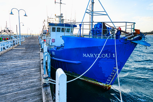 luminosity7 nikond850 phillipisland sanremo victoria australia pier fishingboat trawler blue sunsetshot