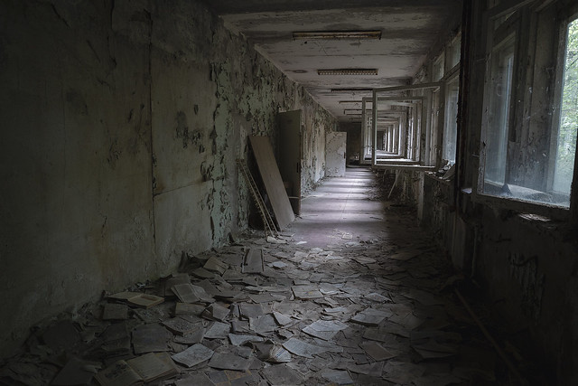 Pripyat school No 5, Chernobyl exclusion zone
