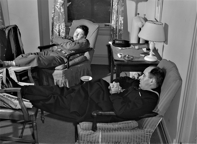 Lights Out: In the lounge at the United Nations service center. Washington, D.C. December 1943.