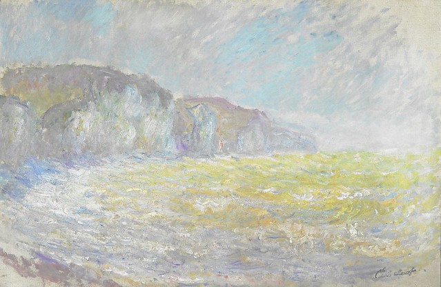 1897 Monet Cliff at Pourville,rough sea(High Museum of Art Atlanta)(65 x 100 cm)
