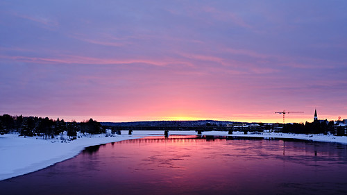 finland rovaniemi bridge sky sunset fujifilm gfx100 canon tse50mm