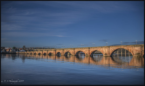 oldbridge tweedmouth berwickupontweed bridge blues rivertweed coascoastal reflections landscape