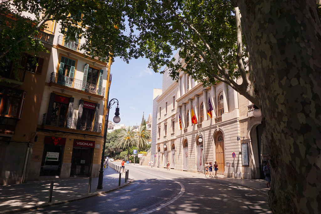A shady street in Palma de Mallorca