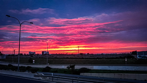 Amaneciendo by ibzsierra, ibiza eivissa baleares samsunj j7 amanacer aube dawn sunrise red rojo nube clous