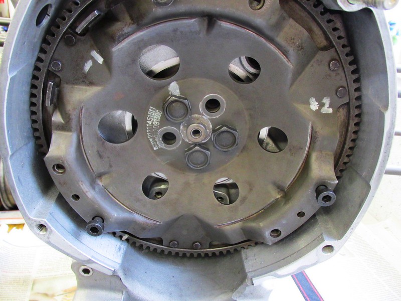 Flywheel Mounted with Three Bolts Torqued to 17 Ft-Lbs