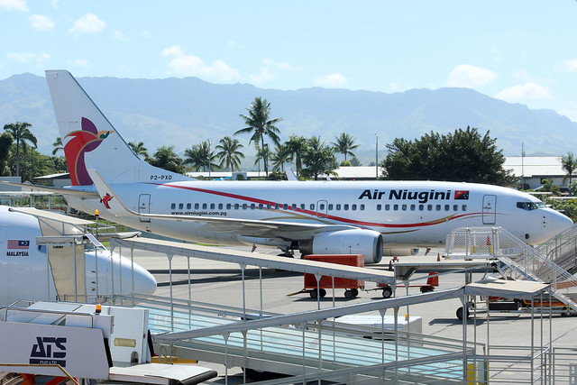 Air Niugini B737-700 P2-PXD ready for departure at NAN/NFFN