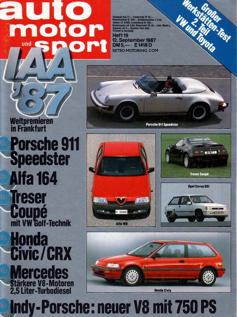 Auto Motor und Sport 12th September 1987
