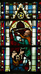 sam, 08/16/2014 - 13:09 - 1325-39 stained glass depicting the Massacre of the Innocents - St Ouen, Rouen France 16/08/2014