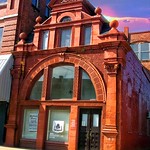 Talladega  - Alabama - Belk Hudson Building - Former  Bank North Street East - Downtown - 1869 Rich Orange-Red Alabama Clay _ Terra Cotta  - Lettering Gable &amp;quot; ISBELL &amp;quot;  Builder Major James Isabell  129 