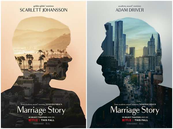 The Netflix film posters & stills of " Marriage story" , Taipei, Taiwan, Dec, 2019