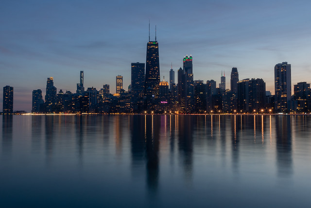 Chicago Holiday Skyline Sunset 2019 (medium)