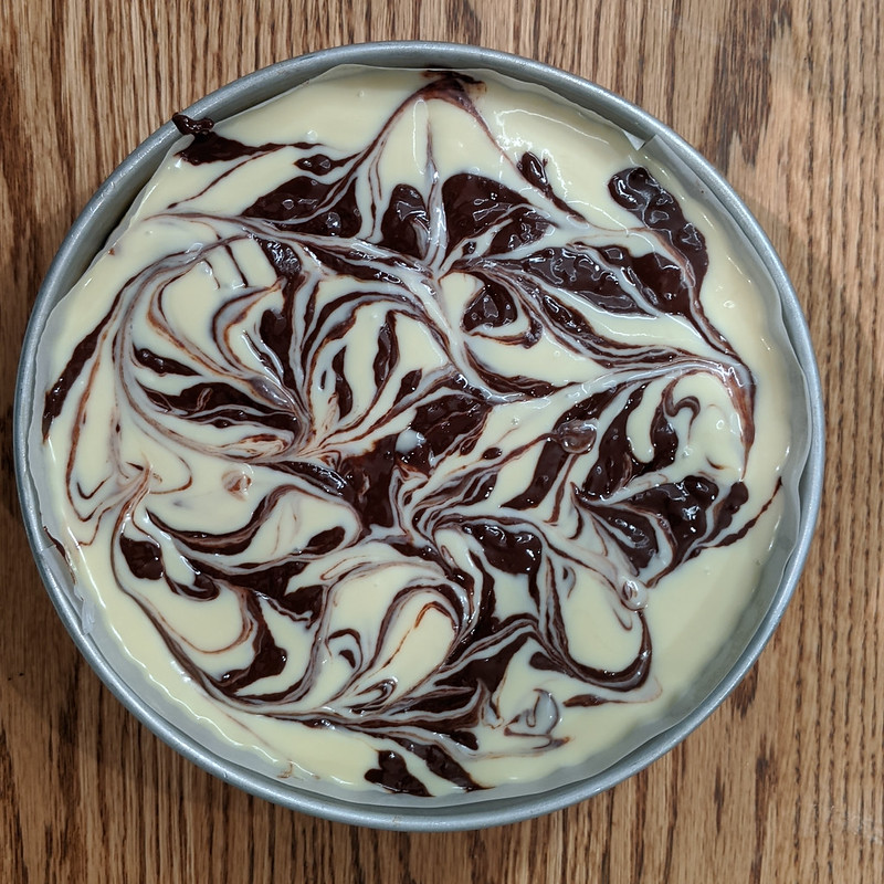 Chocolate Banana Ripple Cheesecake