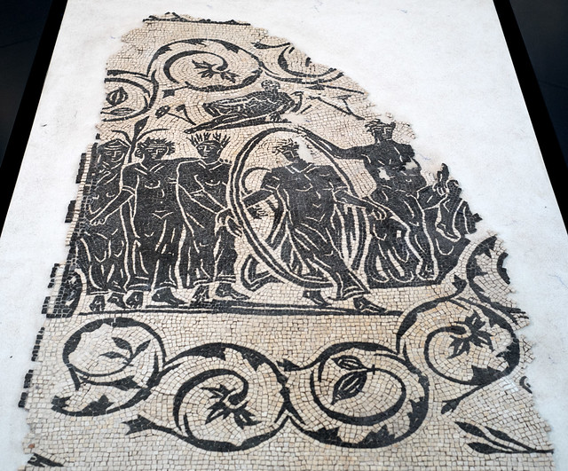 Roman black-and-white mosaic representing the Zodiac and the Seasons, from Isola Sacra