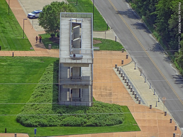 View of River Overlook, from top of the Gateway Arch, 16 June 2019