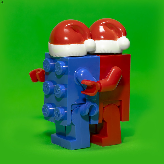 Here's a Christmas hug. Never LEGO