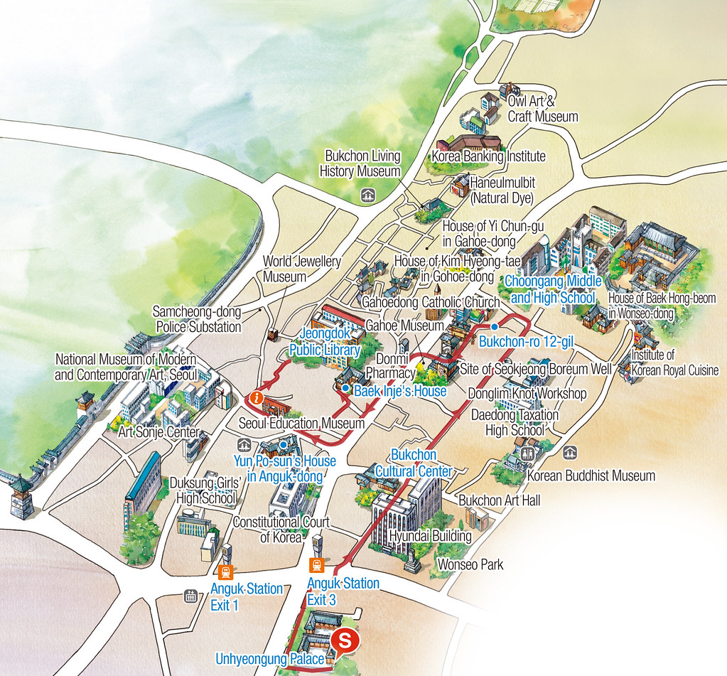 Bukchon Hanok Village Map | How to go to Bukchon Hanok Village