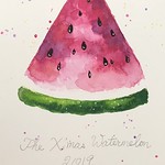 My Watercolour Journey - The Christmas Watermelon