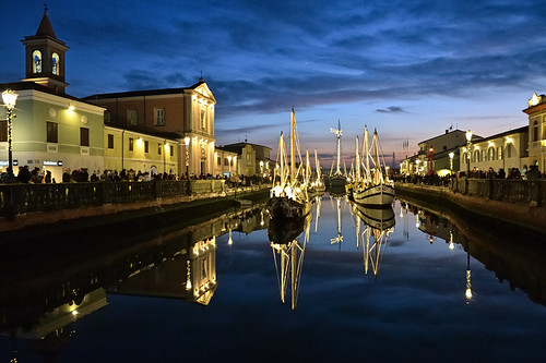 Cesenatico by Lorenzog., cesenatico emiliaromagna italy museodellamarineria sunset bluehour reflection nikon d700 architectur