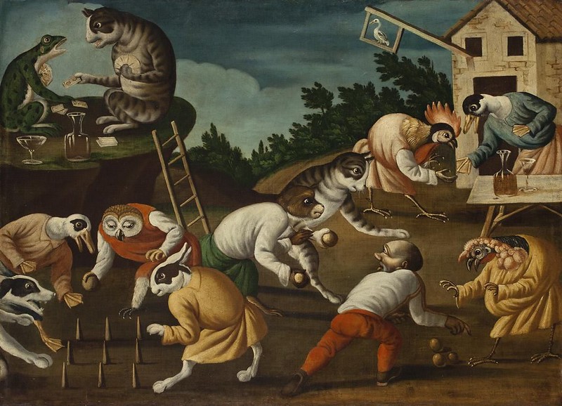 The Master of the Fertility of the Egg - Animal and Stylized Figure Scene 8, 17th Century