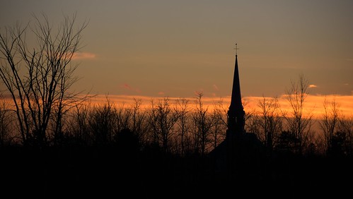 saintgillesdelotbinière saintgilles chaudièreappalache chaudiereappalache sun sunset church clouds tree winter