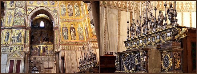 Autel du Duomo Santa Maria La Nuova, Monreale, Palerme, Sicile, Italie