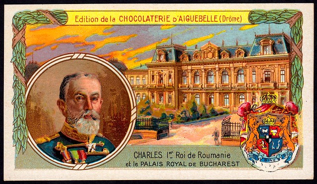 French Tradecard - King Carol I of Romania