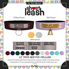 .:Short Leash:. At Your Service Collars
