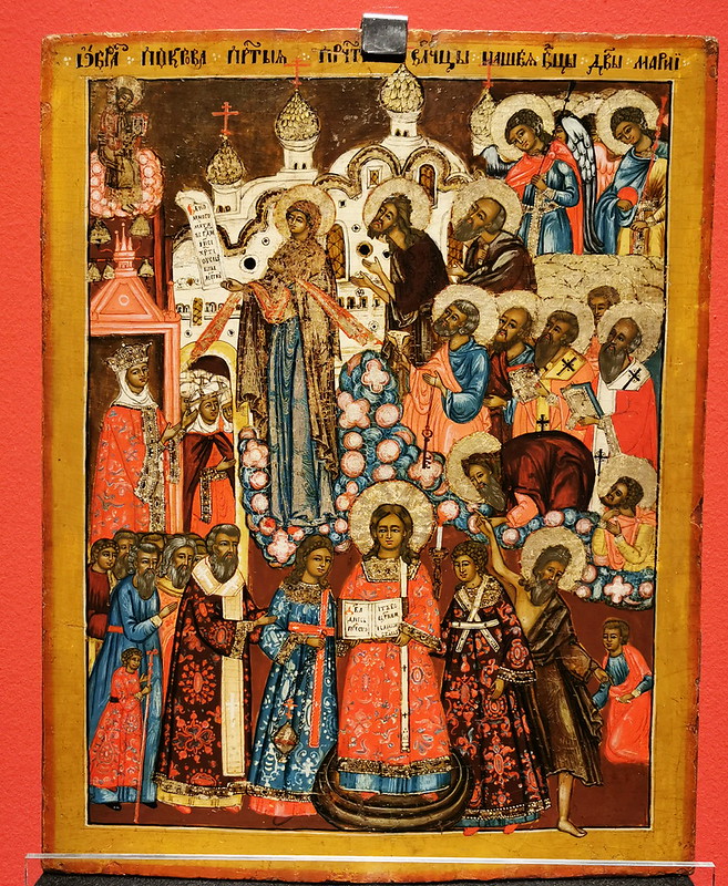 La Intercesion Exhibición anual Iconos de Santas bajo el título de la imagen de la mujer en el arte ruso expuestos en el Museo Ruso de Málaga obras cedidas temporalmente por el Museo Nacional de Rusia en San Petersburgo
