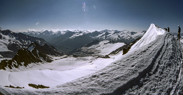 On the summit of the Fluchtkogel (3494m) in the Ötztaler Alpen