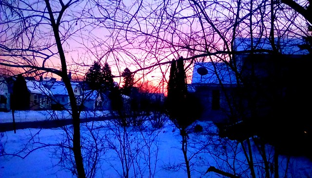 Winter sunset! Menominee Michigan