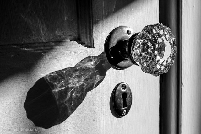 ashe-doorknob-sunlight-bw