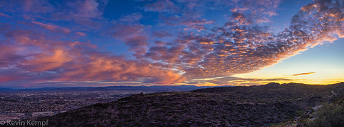 phoenix arizona southmountain sunrise clouds mountain city omdem1 panorama goldenhour