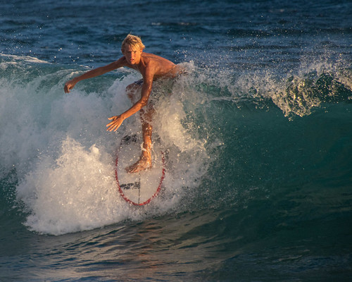 surfing kauai ocean sunset water wave people usa hawaii