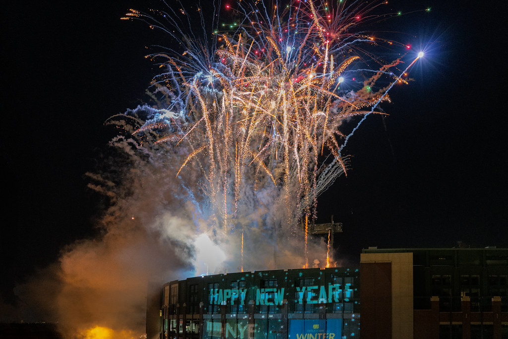 New Year's Fireworks over Lambeau Field