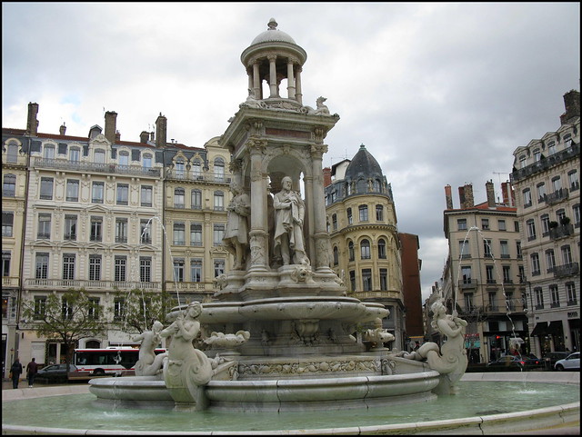 Fountain at Place des Jacobins, Lyon, France