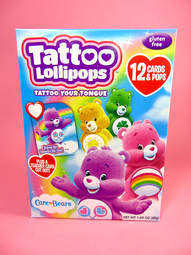 Care Bears: Valentine's Day Cards with Tattoo Lollipops (F… | Flickr
