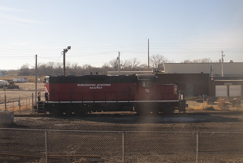 ottumwa iowa burlingtonjunction railway railroad freight train rail emd gp7 gp7u locomotive