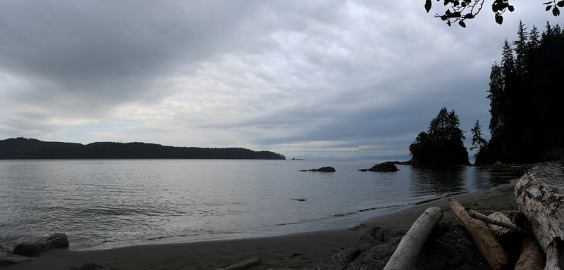 View from Thrasher Cove - there were clouds but it didn't look like rain - that would change later on that night