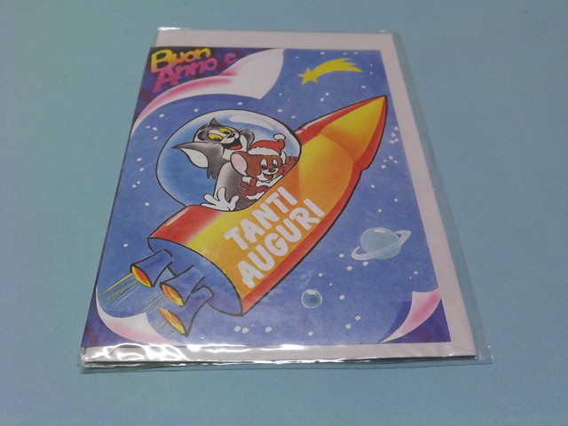 1987 Tom & Jerry Happy New Year Greeting Card