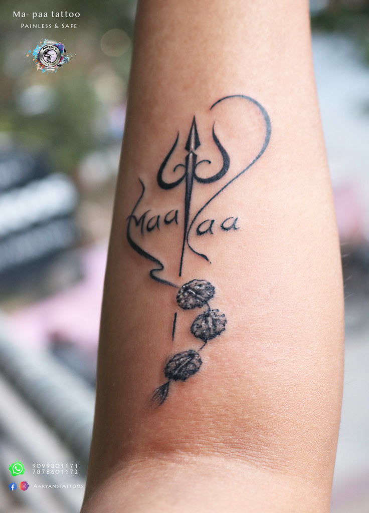 Maa Paa Tattoo Arrow Waterproof For Men and Women Temporary Tattoo   Temporarytattoowala