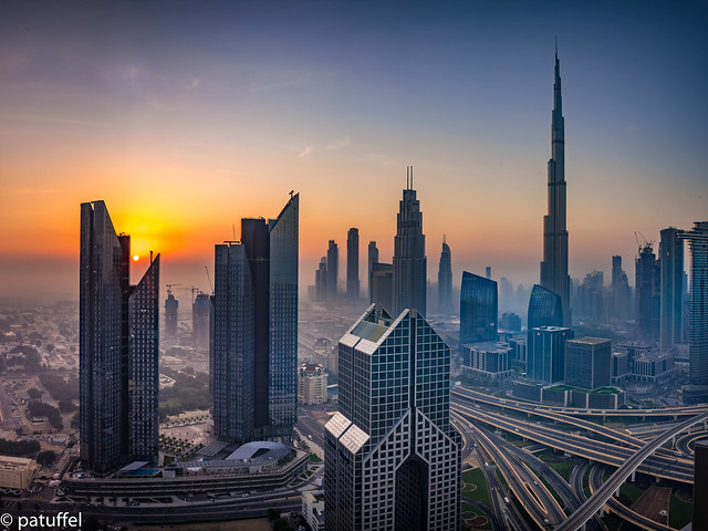 Sunrise at the Burj Khalifa