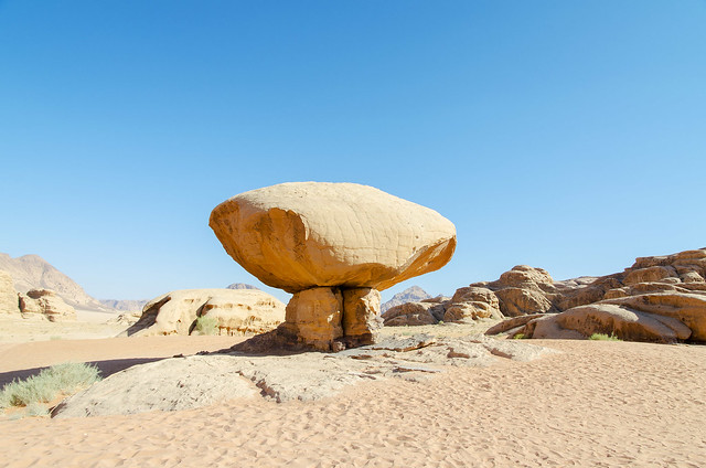 The mushroom stone (Wadi Rum, Jordan)